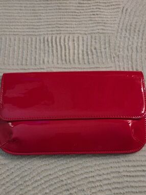 Women's Patent Leather Red Clutch Bag